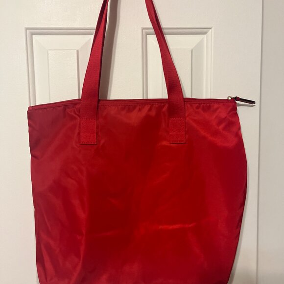 NWOT Victorias Secret large red heart tote - Picture 3 of 6